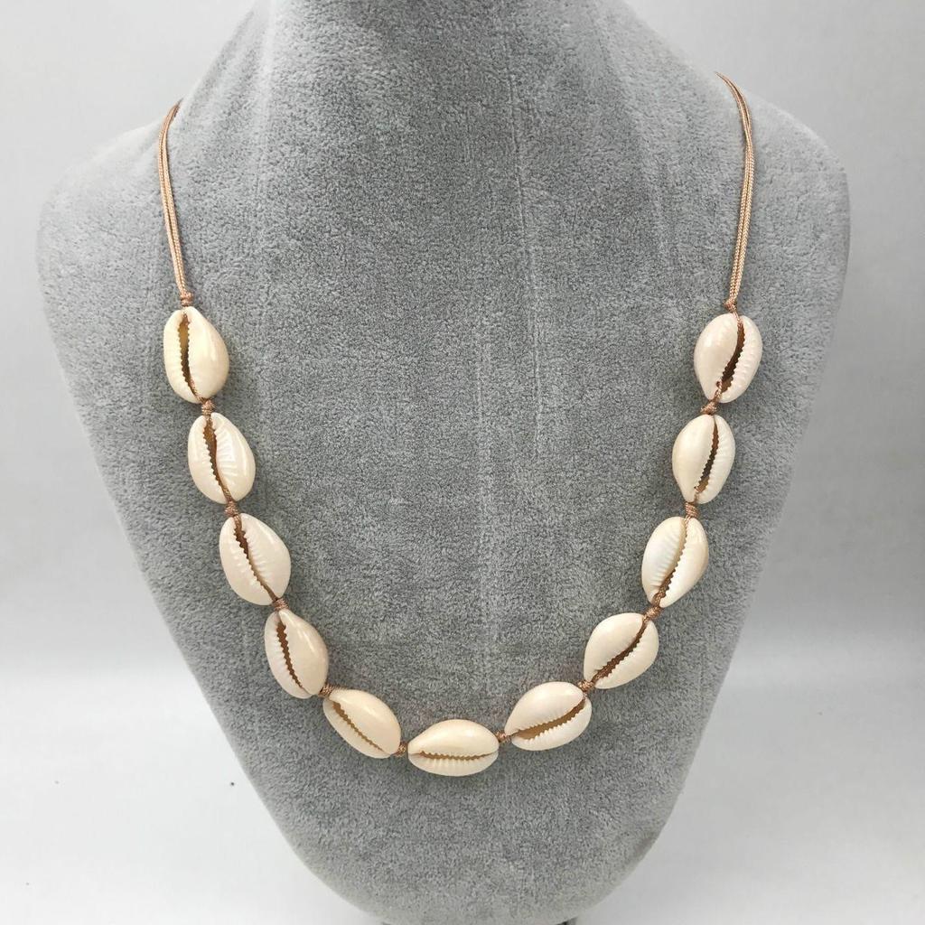 Женское модное регулируемое колье-чокер из натуральной ракушки с морской веревкой + браслет, ювелирные изделия «сделай сам»