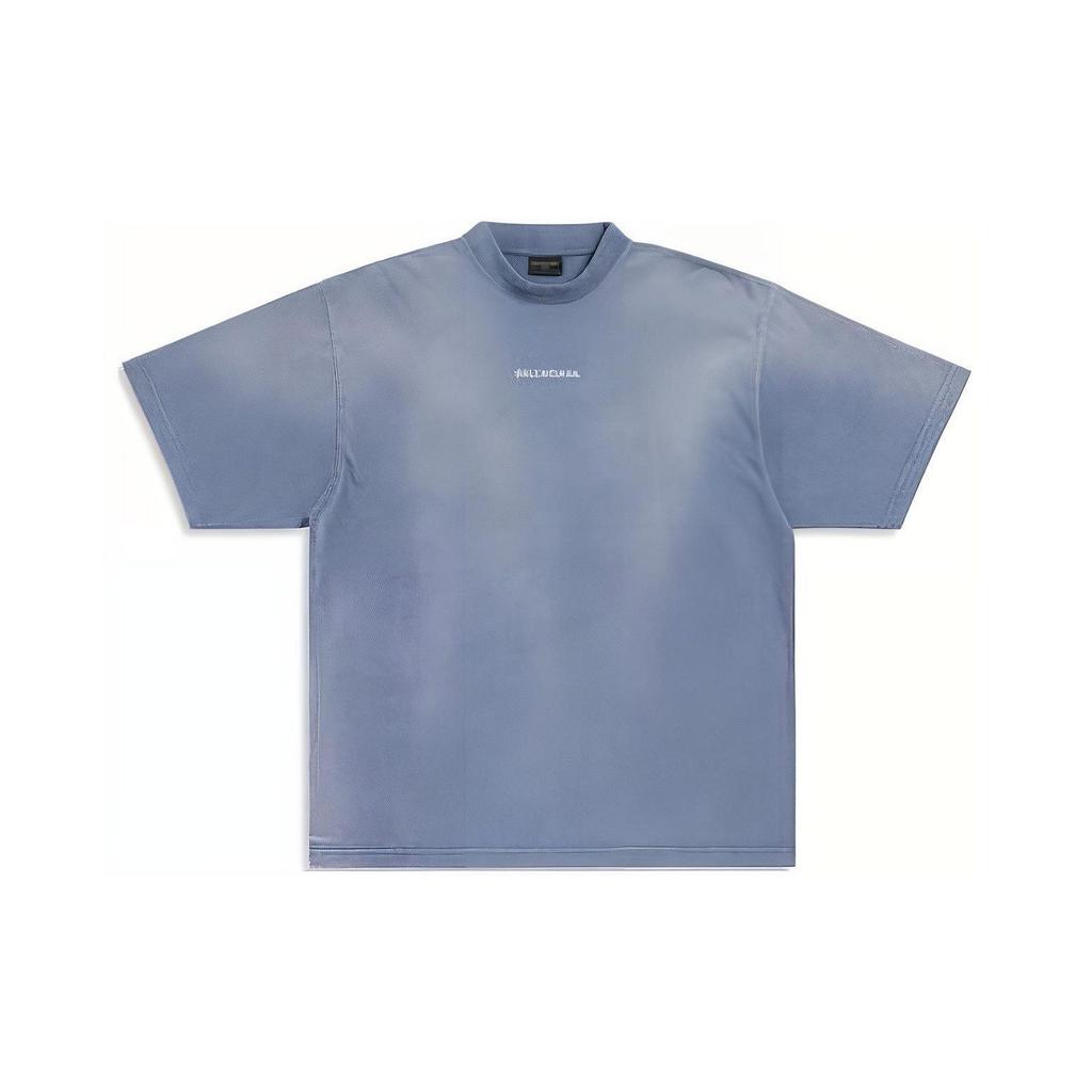 Balenciaga Футболка Обычный крой Мужская Синий Белый 764235TPVK14313