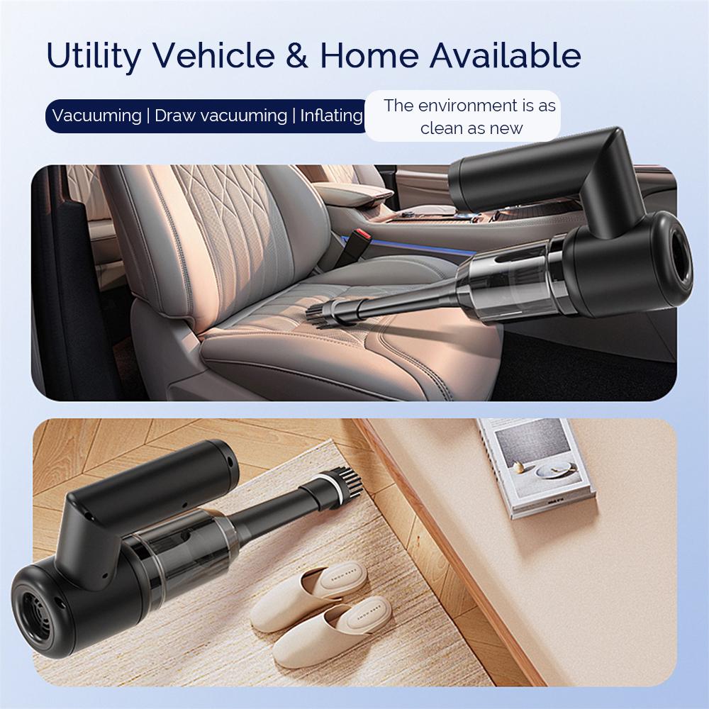 5-IN-1 Window Cleaner Glass Scraper Wiper Strip Wireless Portable Handheld Powder Vacuum Cleaner For Car With Vacuum Air Pump