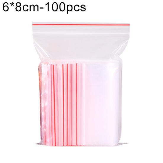 100Pcs Plastic Transparent Self Sealing Packaging Bags Cookie Food Storage Pouch
