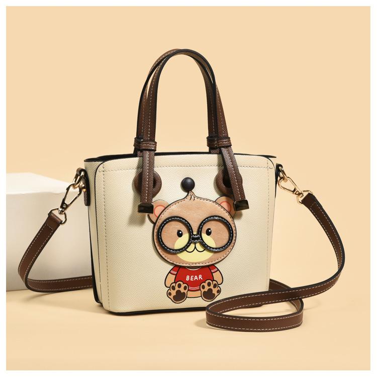 Contrast Color Cute Tote Bag, Large Capacity Fashion Choice.