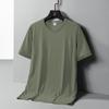 Ice Silk T-shirt Short Sleeved Men's Ice Silk Mesh Quick Drying Breathable Thin Solid Color Casual Summer Round Neck T-shirt for Men
