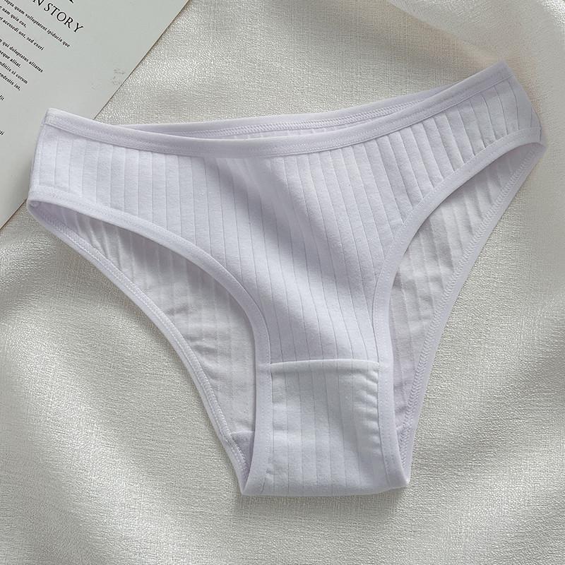 FINETOO Женские трусики из чистого хлопка, мягкие и дышащие, однотонное нижнее белье с низкой талией, размеры M-XL