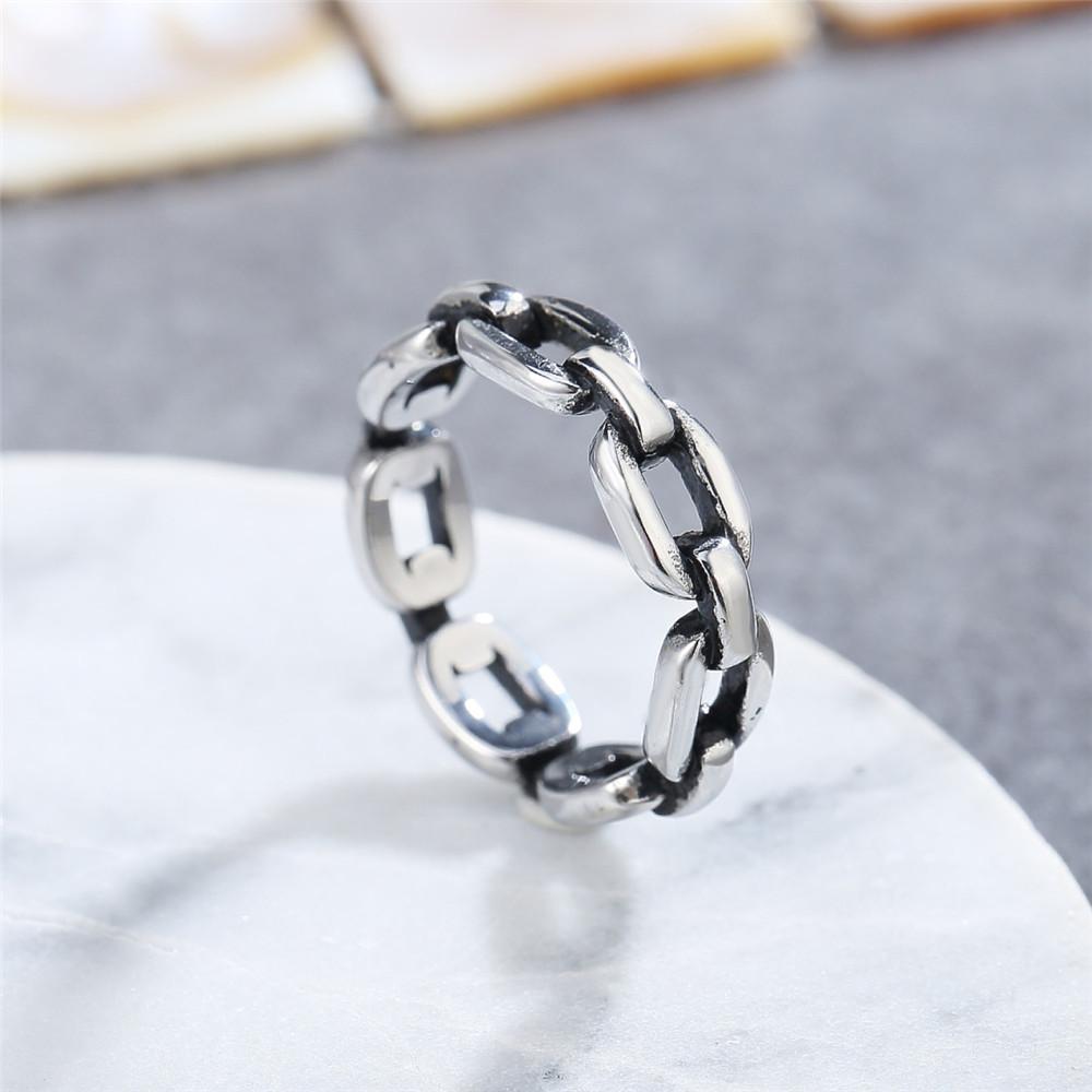2026 Fashion Simple European and American Cold Wind Chain Jewelry Accessories Party Gift Ring