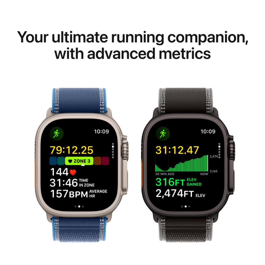 Apple Watch Ultra 3 GPS + Cellular 49 мм, корпус из натурального титана с ремешком цвета «Синий океан» с якорем, модель A3281