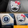 YOLRIND Car Push Start Button Cover, Cute Cat Glitter Car Accessories for Women Engine Push to Start Button Cover Interior Accessories Decoration