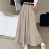 Female Long Skirts Korean Skirt Women Solid Color Versatile Mid-length Pleated Skirt Large Swing Type Skirt