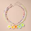 5Pcs Bohemia Flower Beaded Necklace Colorful Plumeria Necklace Fashion Bead Choker  Daily Wear