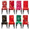 Christmas Chair Covers for Dining Room Kitchen Party Hotel Banquet Restaurant Office Stretch Seat Cover Housse De Chaise 1pc