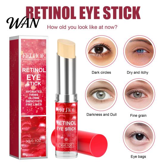 Moisturizing Eye Cream EELHOE Retinol Stick Renewing & Firming Under Balm for Dark Bag Remover Circles, Puffiness, Fine Lines Wrinkles Travel