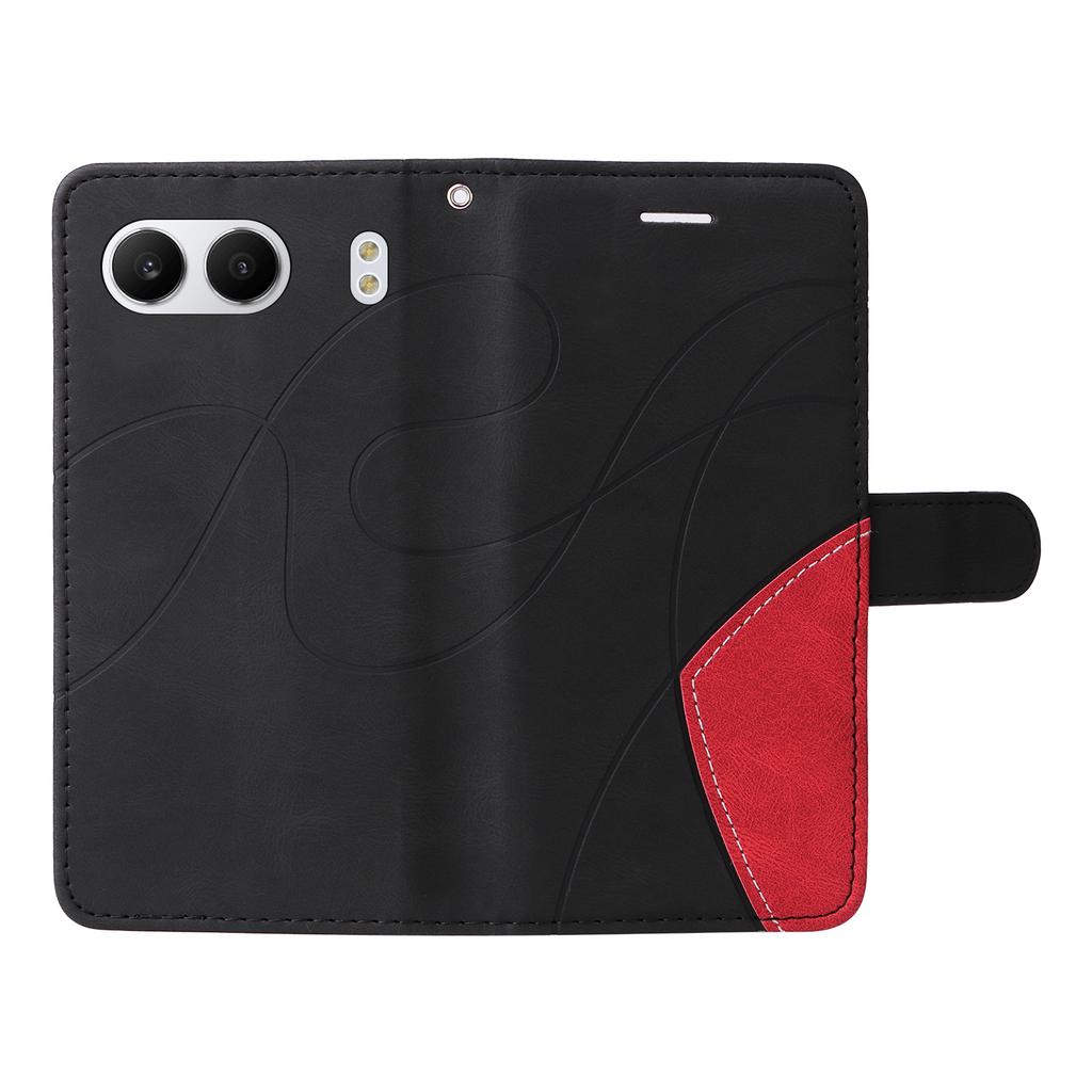 For OnePlus Nord 4 Leather Case Wallet Stand Color Splicing Phone Cover