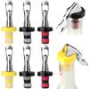6Pcs Wine Stoppers Sealed Vacuum Bottle Stopper Reusable Wine Storage Bottle Cap Plug Champagne Stopper Kitchen Bar Accessories