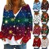 Women's Fashion Short Coat Casual Long Sleeve Printed Single Breasted Plush Top