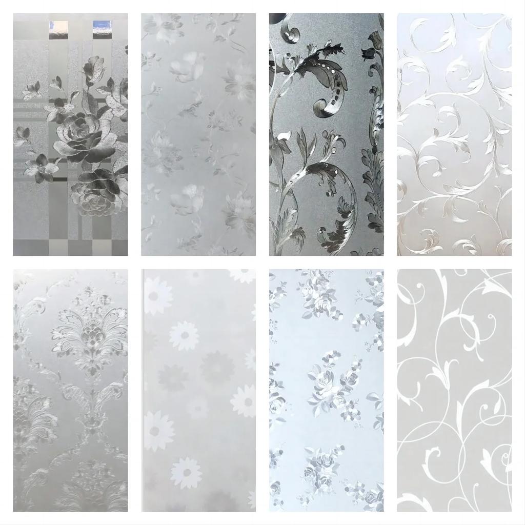 Пленка для защиты окон от статического электричества, неклейкая пленка для окон, матовое стекло, дверь в ванную комнату, декоративная пленка для защиты от несанкционированного доступа