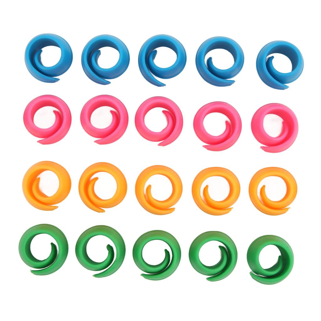 20 шт. 4-цветный держатель нити, фиксирующий шпульку, силиконовые зажимы для держателя шпульки, предотвращающие выпадение нити