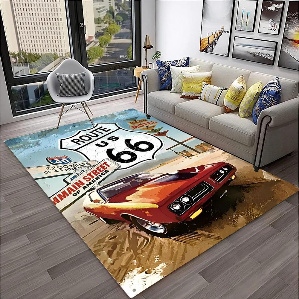 Mother Road, Historic Route 66, ковер mãe estrada, ковер для дома, гостиной, спальни, дивана, коврик для двери, декор, коврик, нескользящий напольный коврик