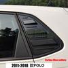 For VW POLO 2011- Rear Windows Triangle Blinds Cover Stickers Exterior Car Window Decoration Car Modification