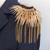 Shoulder Epaulette Decorative Pin Design Stage Decoration Hip-hop Style Fashion Rivet Chain Tassel Epaulette for Men