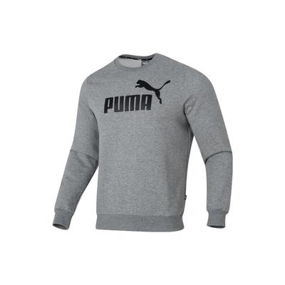Puma Спортивная одежда с принтом букв, флисовая теплая повседневная кофта с капюшоном, унисекс, светло-серая 682722-03