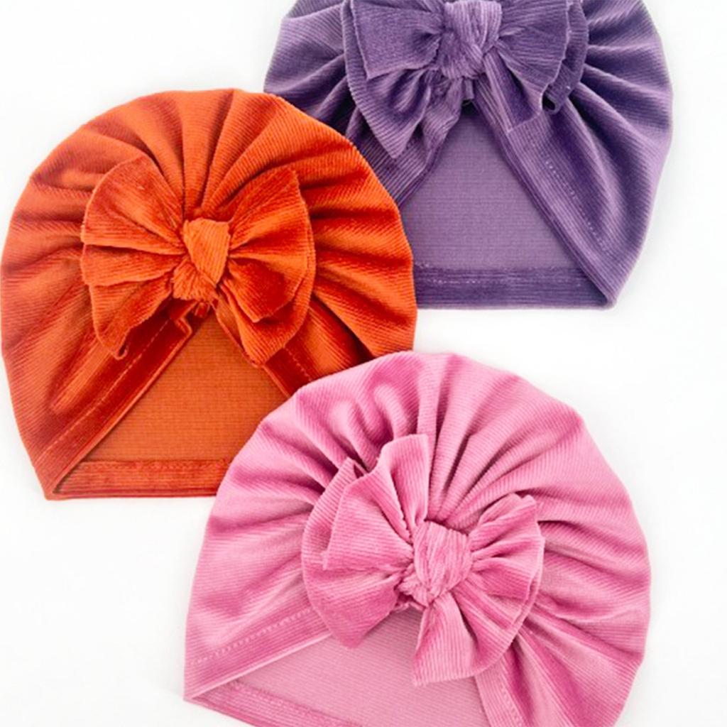 Детские головные уборы для маленьких мальчиков и девочек, однотонная шапка с бантом, аксессуары для головных уборов
