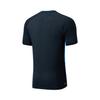 Li-Ning Gradient Stripe V-Neck Breathable Short Sleeve Badminton Shirt Unisex Tops Black AAYU233-1