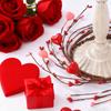 Valentine Candle Rings Wreaths Heart Berries Candle Holders Mini Wreaths for Party Wedding Window Table Centerpieces