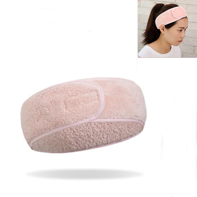 Women Bath Shower Cosmetic Hair Bands Wrap Adjustable Face Washing Makeup Headband Turban Soft Towel