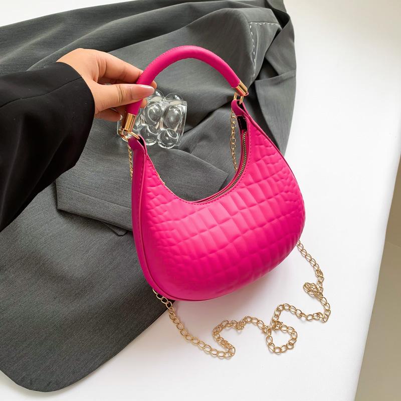 Повседневная сумка на одно плечо, однотонная женская сумка 2024 года, модная корейская версия новой простой и модной сумки под мышкой