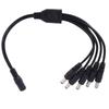 1-10pcs 1 DC Female To 2/3/4/5 Male plug Power Cord adapter DC Connector Cable Splitter LED Strip lights CCTV Security Camera