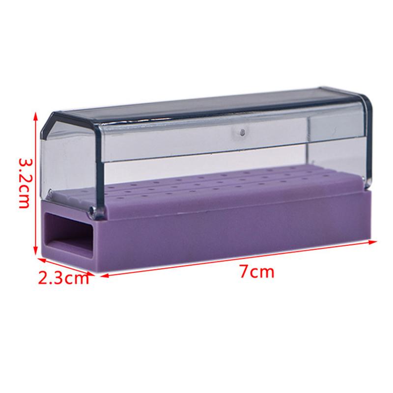 Держатель для стоматологических боров, 30 отверстий, пластиковый блок для боров, коробка для размещения сверл, автоклав, дезинфекция, фиолетовый/синий