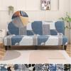 Spandex Printed Armless Sofa Bed Cover Solid Color Without Armrest Big Elastic Folding Furniture Home Decoration Bench Cover