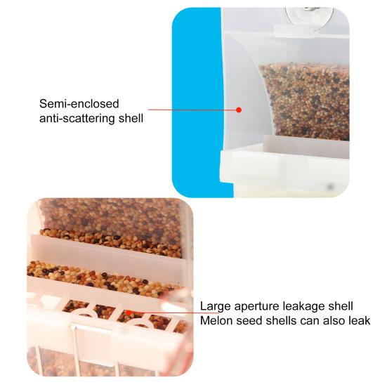 Автоматическая кормушка для птиц большой вместимости, защита от брызг и простая в использовании кормушка для маленьких птиц