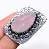 Драгоценный камень Розовый Кварц Серебро 925 пробы Подарок Ювелирное изделие Кольцо Размер 7.5