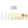 180Pcs Golden Insert Electrical Wire Cable Connector Spring with Insulation Cover Crimp Terminals Durable Spade Terminals