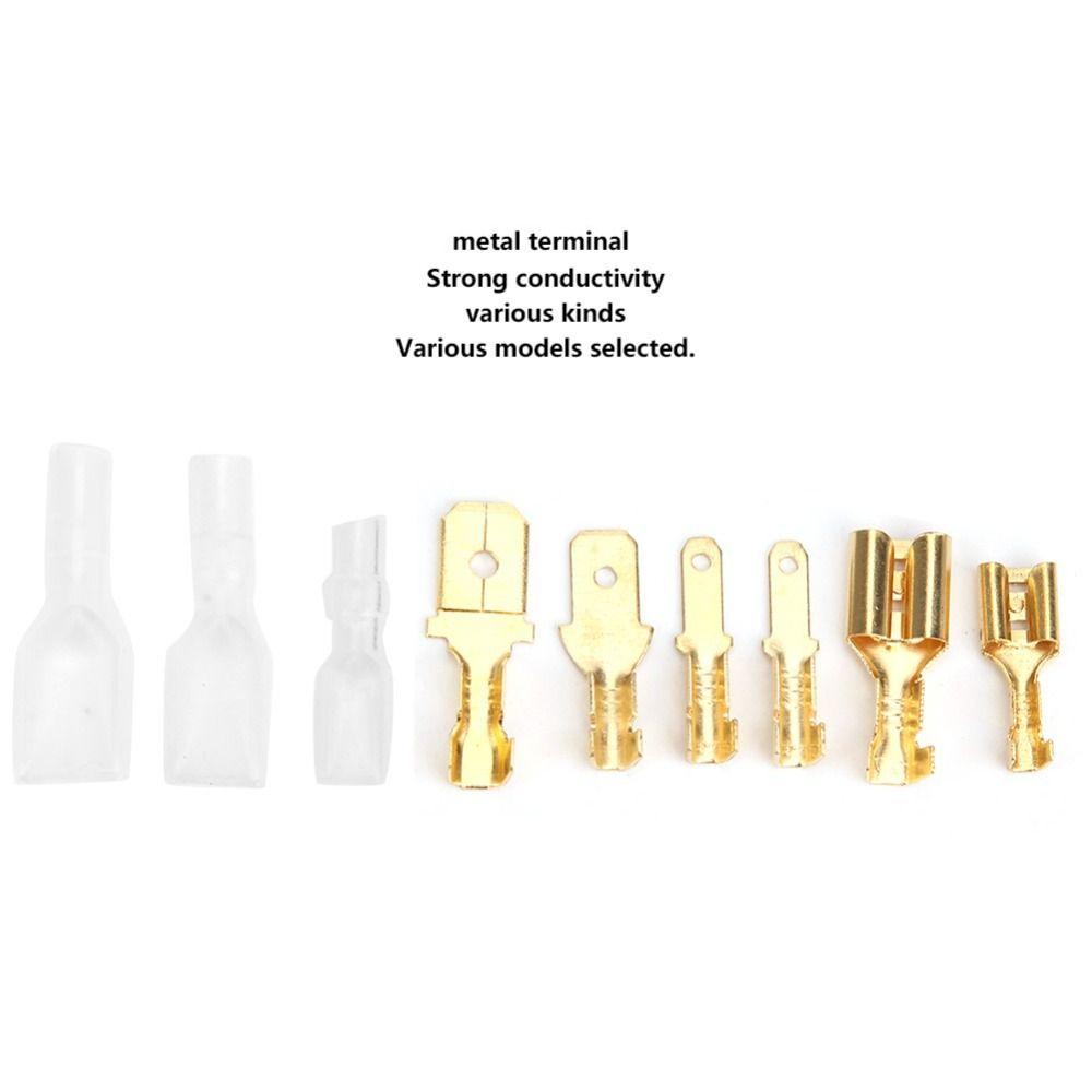 180Pcs Golden Insert Electrical Wire Cable Connector Spring with Insulation Cover Crimp Terminals Durable Spade Terminals