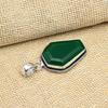Green Onyx Gemstone Solid 925 Sterling Silver Handmade Jewelry Coffin Pendant