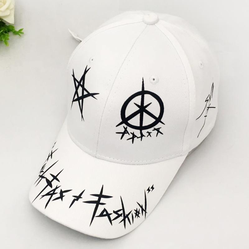 Fashion Hat Men's Korean Cap Trendy Hip Hop Hat Young Women's Versatile Sun Hat Trendy Street Black and White Baseball Cap