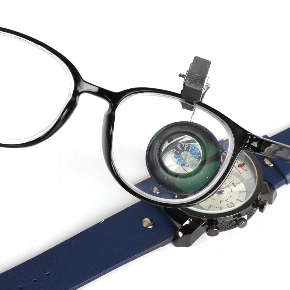 1Pc 5X 10X 20X Eyeglass Magnifier Clip-On Eye Loupe Magnifying Lens Portable Eyepiece Process Operation Watchmakers Repair Tool