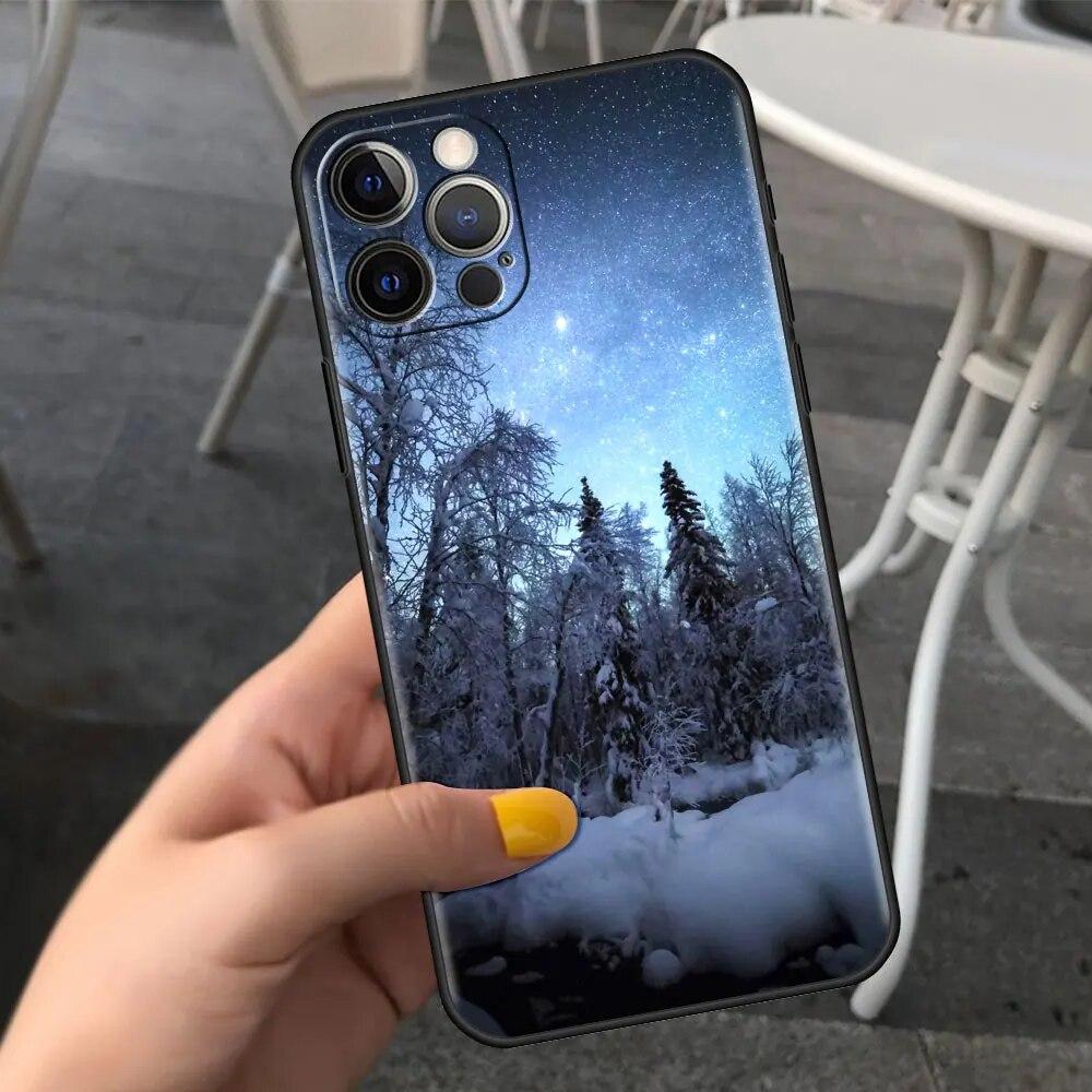 Чехол для телефона со снежным пейзажем для iPhone Samsung Galaxy Redmi Xiaomi Oppo OnePlus Note SA 7 8 9 10 11 12 13 14 20 21 22 23 53 54 Pro Max Ultra TPU Soft