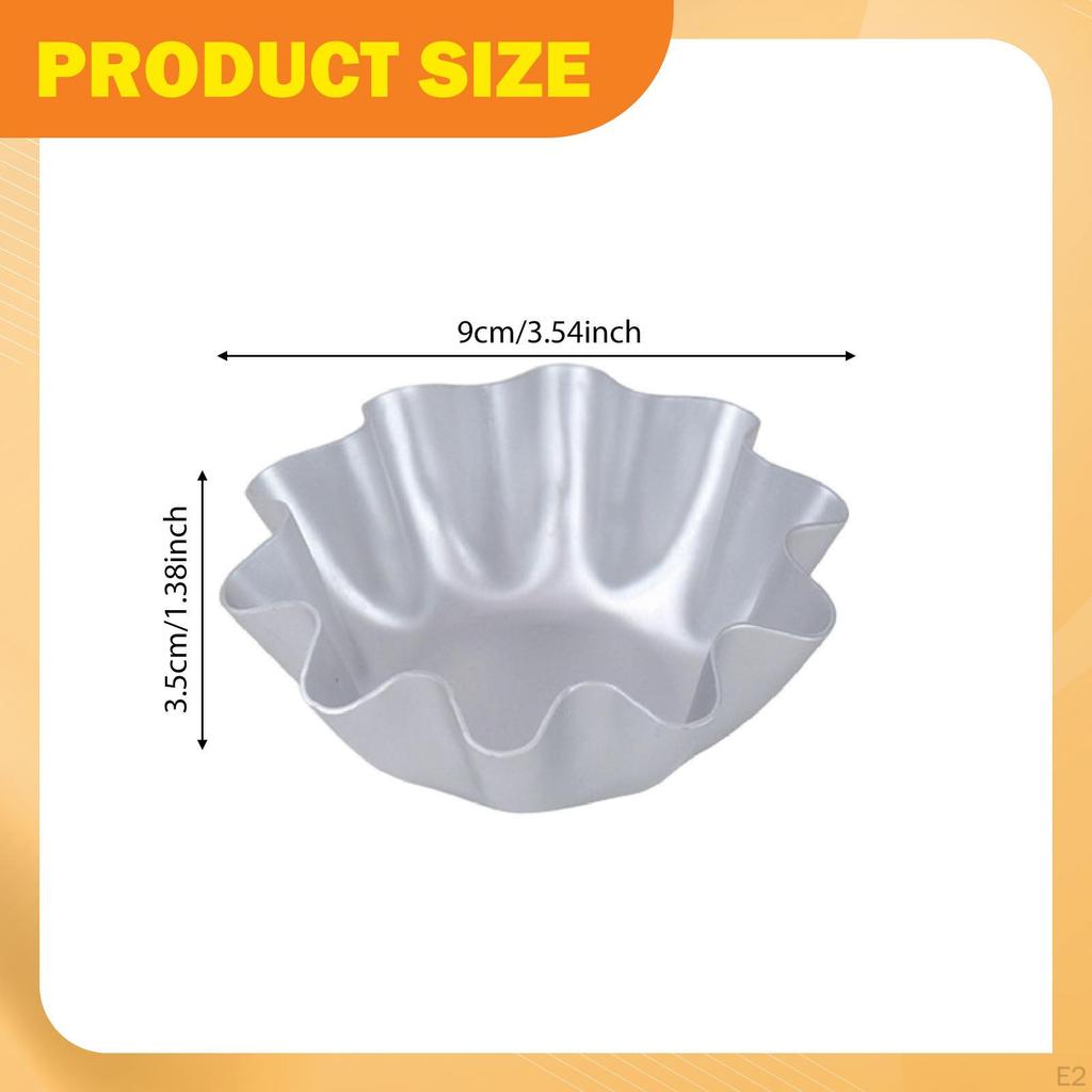 5x Egg Tart Moulds Bakeware Pans for Dessert Cookie Tiny Pie Tartlets