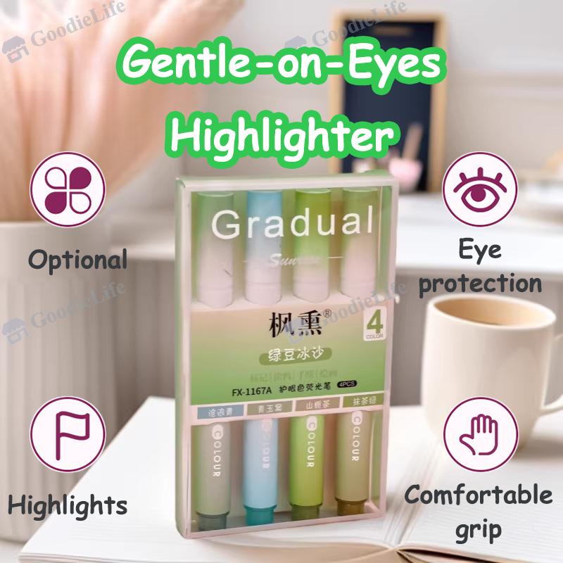 Набор пастельных хайлайтеров Моранди Студенческие цветные маркеры Большая емкость Защита глаз Флуоресцентные ручки