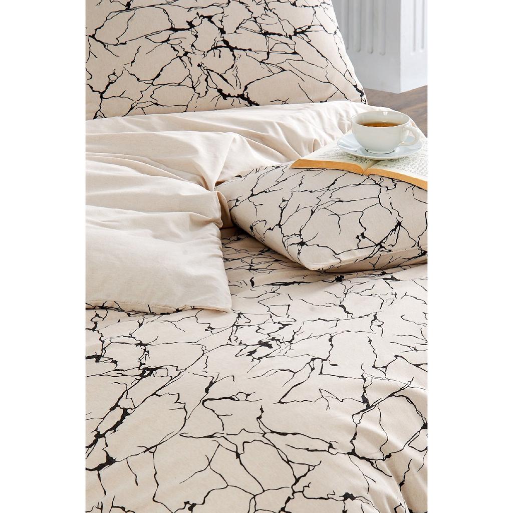 Tiles Single Patterned Duvet Cover Set, Elastic Sheet And 1 Pillowcase