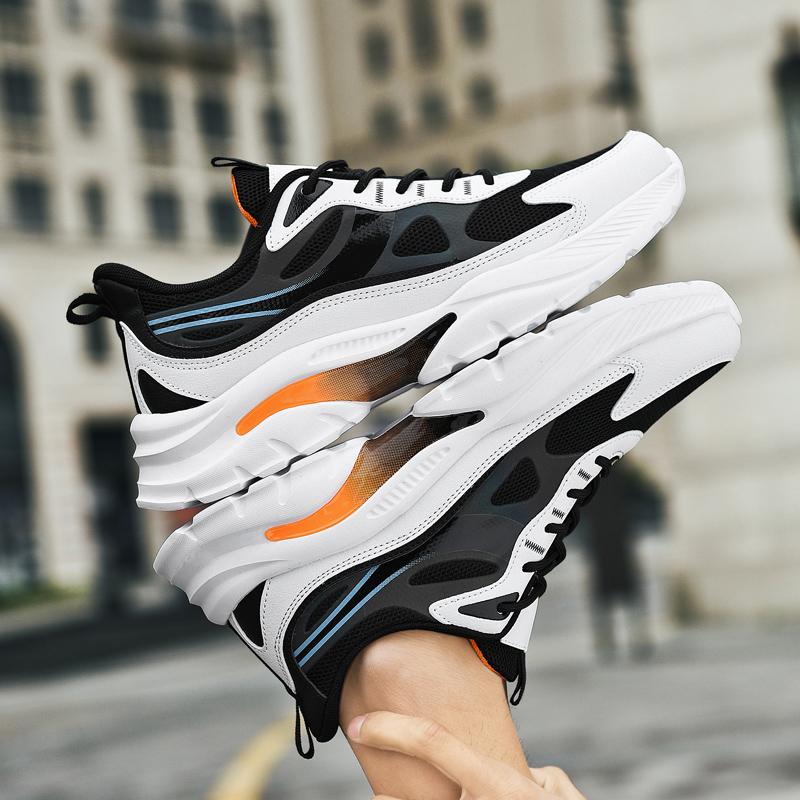 Мода 2025 Новые весенне-осенние кроссовки на мягкой подошве для бега, мужские сетчатые дышащие повседневные спортивные туфли, мужские трендовые туфли 'Кокос', мужская обувь 49
