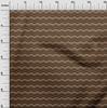 oneOone Cotton Flex Brown Fabric Chevron Diy Clothing Quilting Fabric Print Fabric By Yard 40 Inch