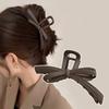Женские большие заколки для волос для девочек, однотонные, с бантом, акриловые заколки для волос, заколки-автоматы для хвостика, модные женские шпильки для волос, головной убор