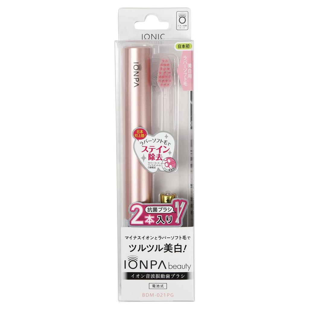 IONPA Sonic Vibration Toothbrush Beauty Body Pink Gold BDM-021PG (1 set)