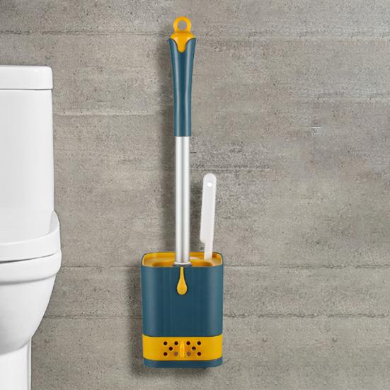 Туалетная щетка с удобной ручкой Эффективная уборка Удобная ручка Туалетная щетка с настенным держателем Аксессуары для ванной комнаты