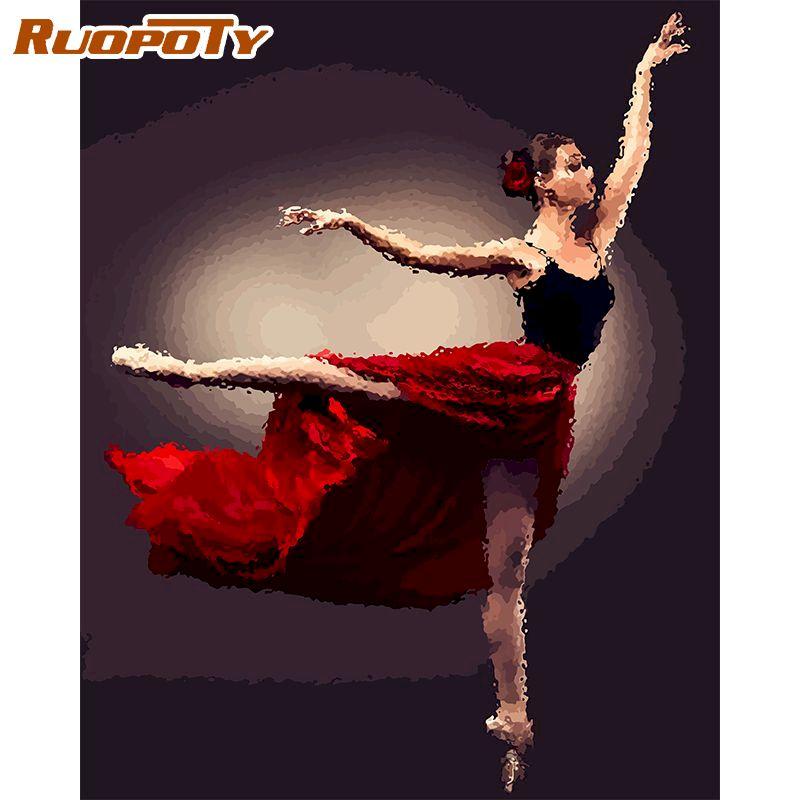 RUOPOTY Безрамные животные DIY картина по номерам наборы масляной живописи ручной работы акриловая картина холст картина для уникального подарка настенная художественная картина