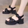 Fashion Women's Shoes Outdoor One Word Sandals for Woman Roman Style Black Bow Footwear Summer 2025 Platform with Youthful Emo Offer