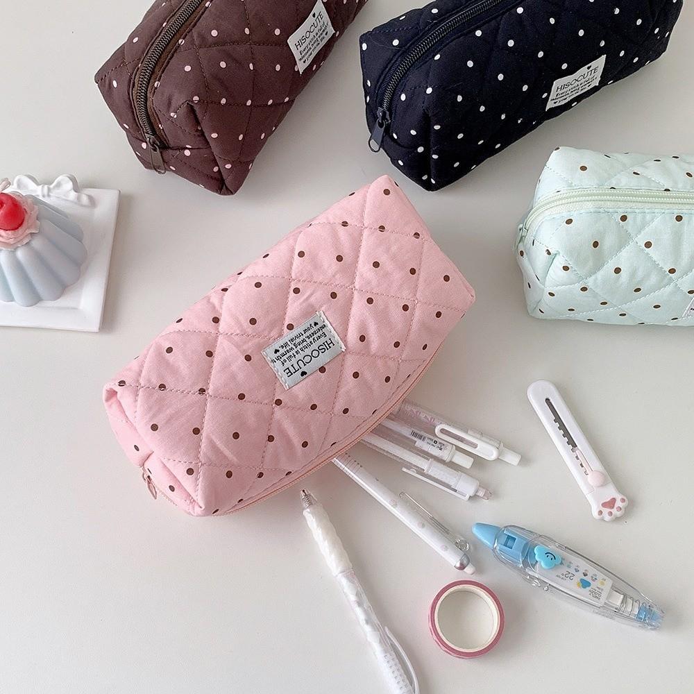Zipper Makeup Bag Lightweight Student Pencil Case Simple Pen Bag Students Supplies